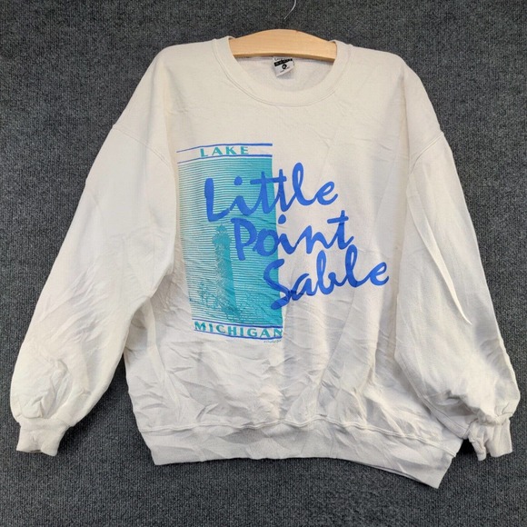 Gopher Sport Men's Sweatshirt White Size XL Crewneck Vintage USA Lake Michigan - Picture 2 of 15